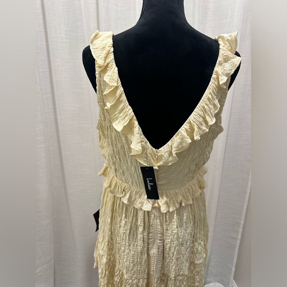 Lulu's Yellow Ruffle Mini Dress - Picture 9 of 12